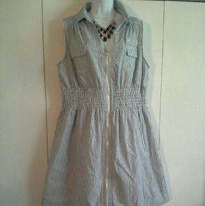 Trendy Plus Stipe Dress zipper detail (NWT)